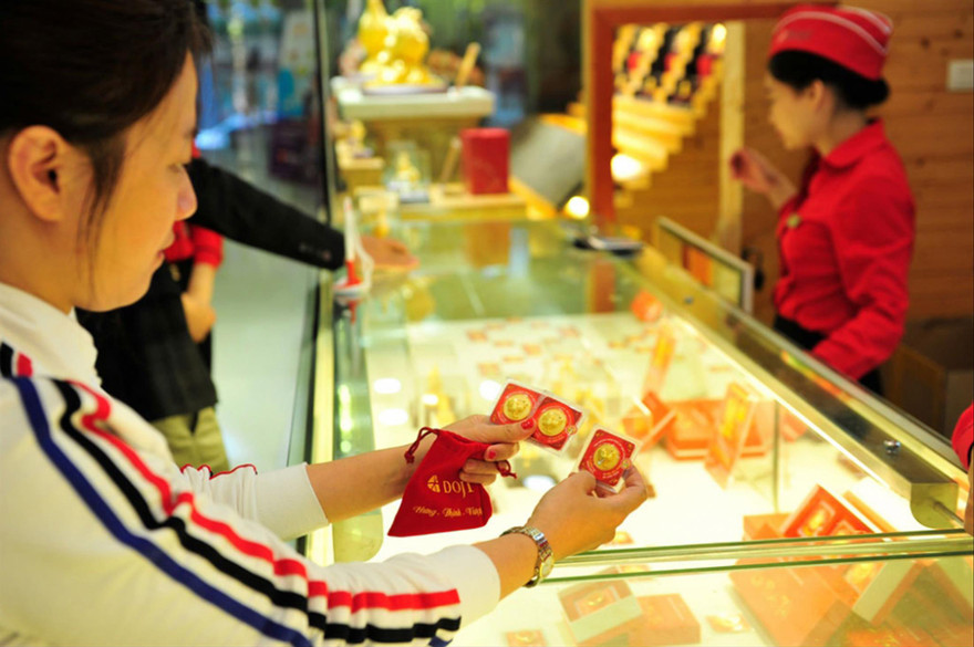 Giá vàng tăng cao nhưng thị trường bình ổn, không nhiều biến động ảnh: P.V 