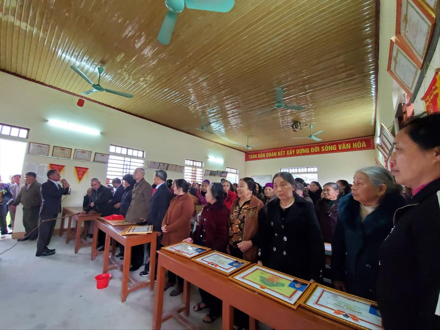 Lễ mừng thọ tại thôn Mỹ Thịnh, xã Hưng Mỹ, Hưng Nguyên, Nghệ An Ảnh: Bảo An 