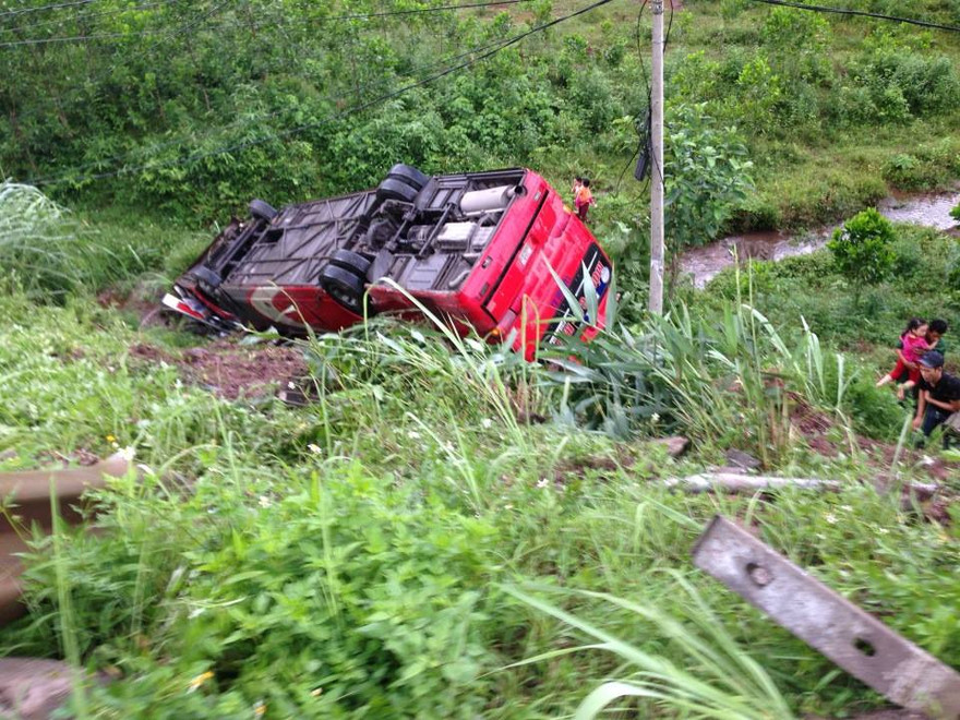 Hiện trường vụ tai nạn. Ảnh bạn đọc cung cấp