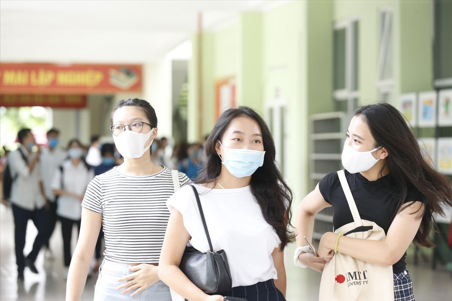 Thí sinh dự thi kỳ thi tốt nghiệp THPT lần 1 năm 2020 Ảnh: Như Ý 