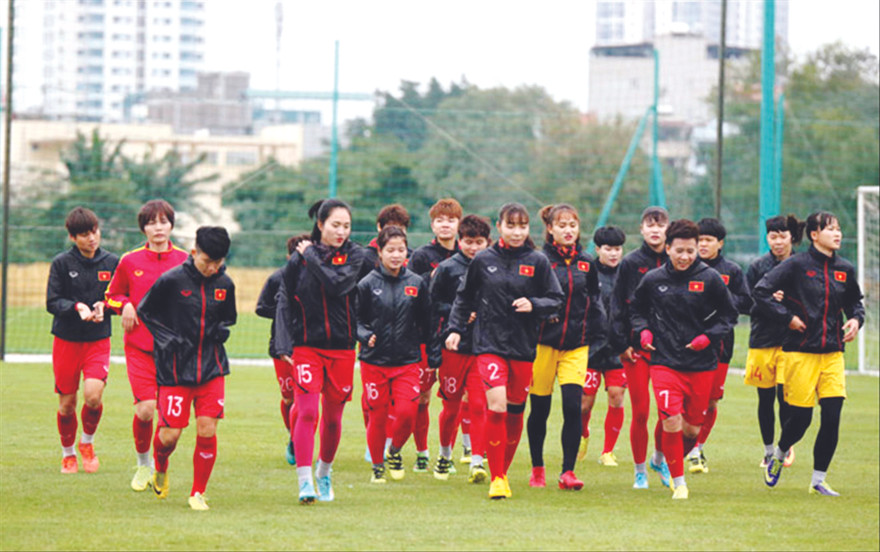 Các cô gái ĐT nữ Việt Nam trước ngày lên đường đến Australia