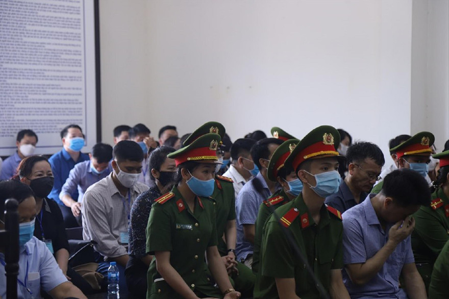 Các bị cáo tại tòa 