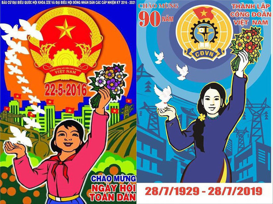 Tranh cổ động đang bị biến thành”nghệ thuật cắt ghép” 