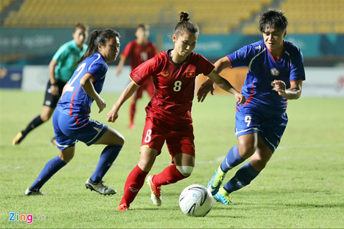 Chiếm ưu thế nhưng không ghi được bàn thắng, ÐT nữ Việt Nam bị Ðài Loan đánh bại trên chấm sút luân lưu 11m. Ảnh: ZING.