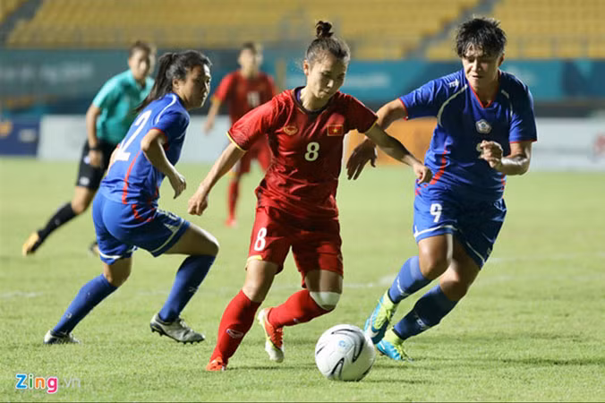 Chiếm ưu thế nhưng không ghi được bàn thắng, ÐT nữ Việt Nam bị Ðài Loan đánh bại trên chấm sút luân lưu 11m. Ảnh: ZING.