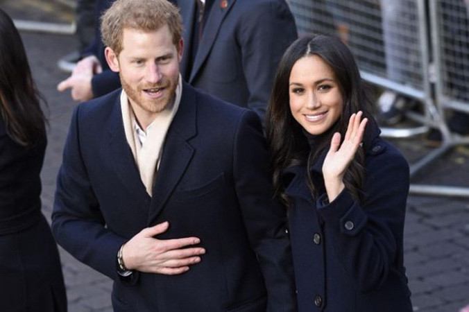 Cặp uyên ương Harry và Mehgan Markle.