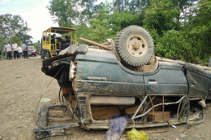 Hiện trường vụ tai nạn.