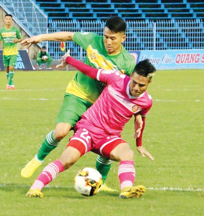 Cần Thơ đã thất bại trong trận “sinh tử chiến” với CLB Sài Gòn. Ảnh: VSI.