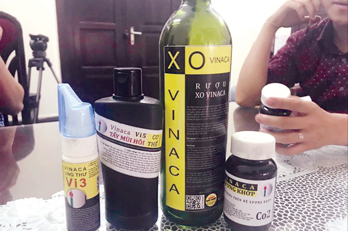 Sản phẩm của Vinaca bị cơ quan chức năng thu giữ. Ảnh: Hiểu Minh.