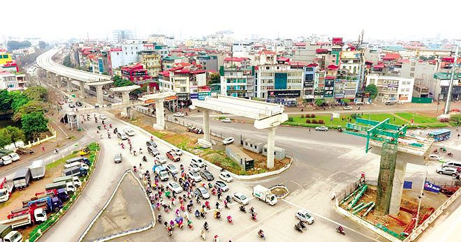 Do được “xốc” lại thi công, tiến độ dự án đang được đẩy lên, riêng đoạn tuyến đi trên cao từ Nhổn về Cầu Giấy sẽ xong trong tháng 12/2018.