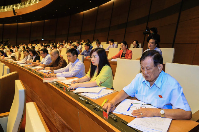 Sáng 12/6, Quốc hội chính thức thông qua Luật tố cáo sửa đổi. Ảnh: Minh Châu.