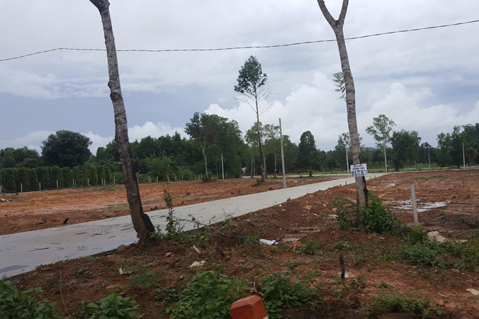 Một dự án phân lô bán nền trên đất nông nghiệp tại xã Cửa Cạn, Phú Quốc (Kiên Giang). Ảnh: P.V.