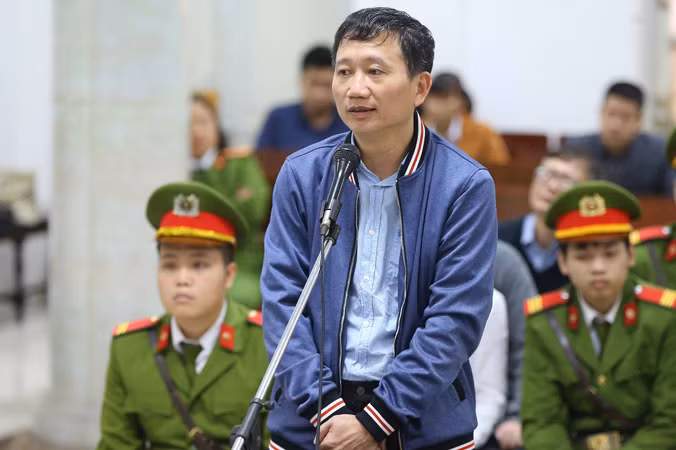 Bị cáo Trịnh Xuân Thanh tự bào chữa tại phiên tranh tụng chiều 26/1/2018. Ảnh: Doãn Tấn (TTXVN).