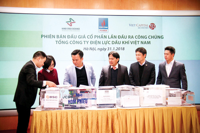 Năm 2018 khởi đầu thuận lợi bằng phiên IPO thành công của Tổng Cty Điện lực Dầu khí Việt Nam, Nhà nước thu về gần 7.000 tỷ đồng.