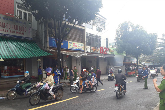 Hiện trường nơi xảy ra vụ việc.