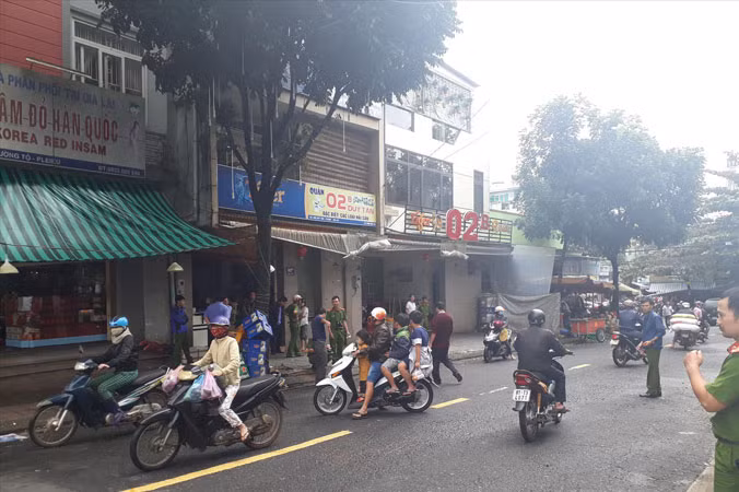 Hiện trường nơi xảy ra vụ việc.