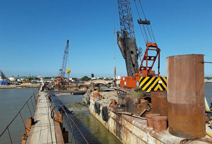 Hạng mục xây dựng cầu Gami Cẩm Nam. Ảnh: Gami.