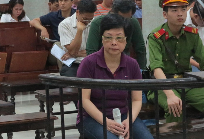 Bị cáo Châu Thị Thu Nga tại tòa sơ thẩm.