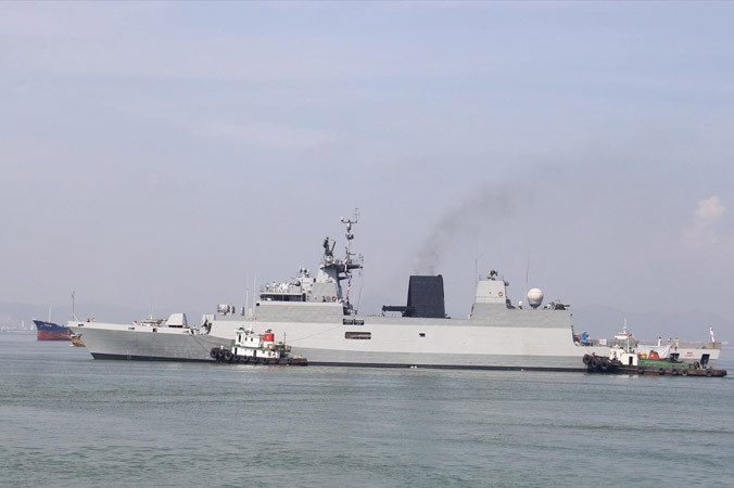 Tàu Kamorta vào cảng Tiên Sa sáng 21/5. Ảnh: Thanh Trần. 