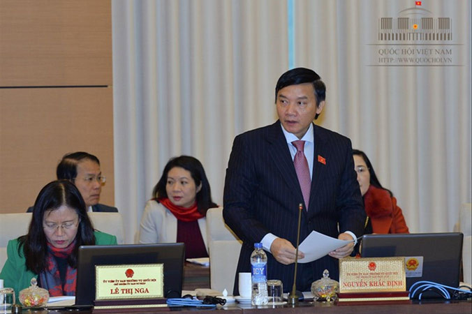 Chủ nhiệm Ủy ban Pháp luật Nguyễn Khắc Định.