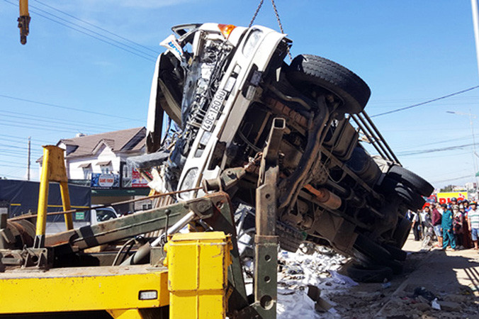 Hiện trường vụ tai nạn.