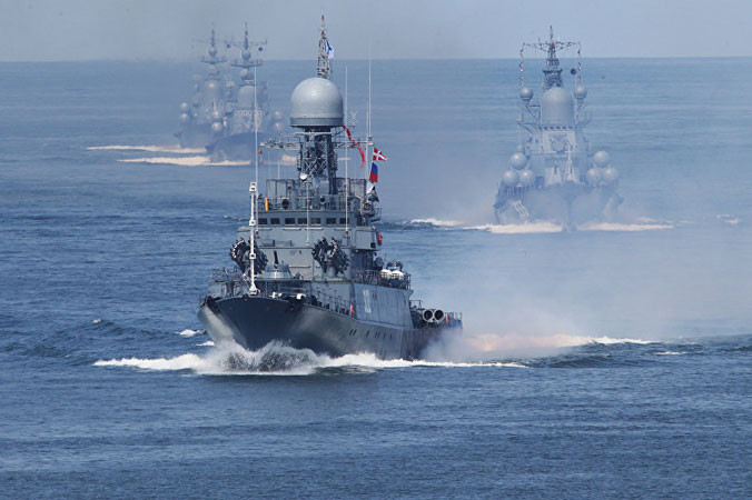 Tàu chiến Nga trong một lần vào Ðịa Trung Hải. Ảnh: Sputnik.