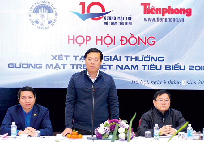 Bí thư thứ nhất T.Ư Đoàn Lê Quốc Phong phát biểu tại cuộc họp lần thứ nhất. Ảnh: Tường Kha.