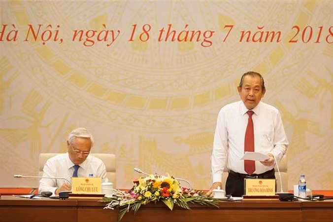 Ủy ban Thường vụ Quốc hội tổ chức Hội nghị chuyên đề về công tác xây dựng pháp luật năm 2018. Ảnh: LD.