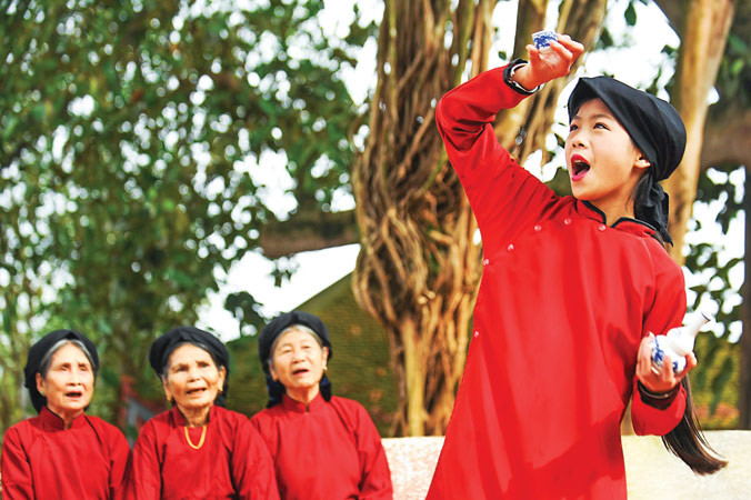 Hát xoan Phú Thọ. Ảnh: Nguyễn Á.