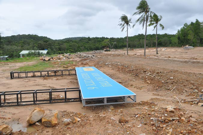 Một dự án phân lô bán nền trái phép ở xã Dương Tơ.