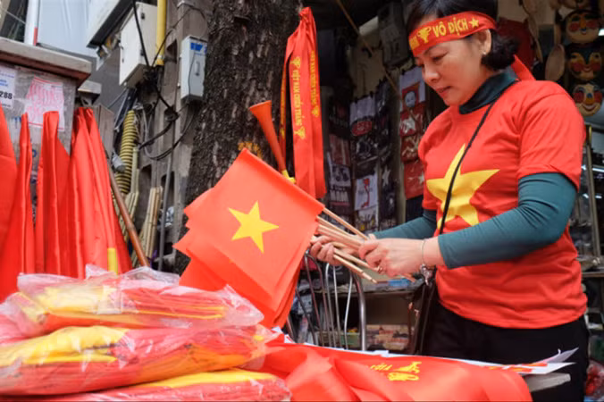 Hà Nội rợp bóng cờ hoa. Ảnh: Trần Hoàng.