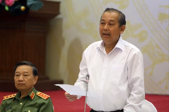 Phó Thủ tướng Trương Hòa Bình phát biểu kết luận hội nghị.