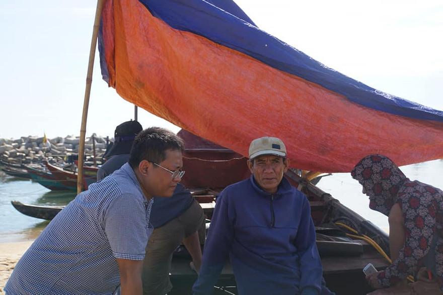 PV Tiền Phong tác nghiệp tại hiện trường