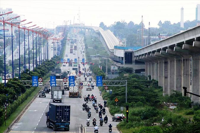 Dự án tuyến metro số 1 đoạn đi trên cao thuộc gói thầu số 2.