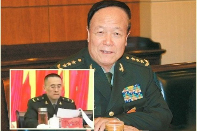 Quách Bá Hùng (ảnh lớn) và con trai Quách Chính Cương.