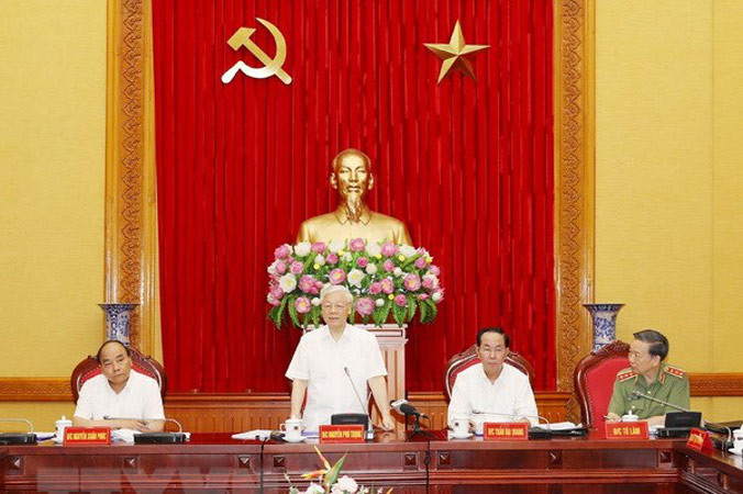 Tổng Bí thư Nguyễn Phú Trọng phát biểu chỉ đạo Hội nghị. Ảnh: Trí Dũng/TTXVN.