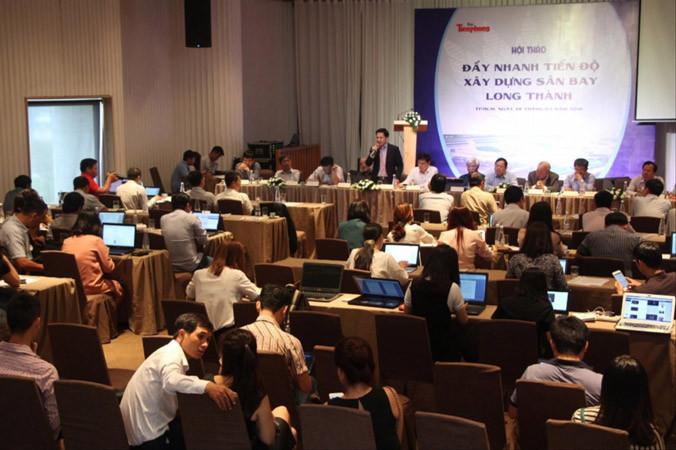 Đại biểu dự hội thảo thảo luận về dự án. Ảnh: PV.