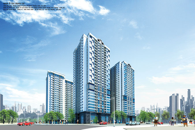 Dự án nhà ở tái định cư khu A14 Nam Trung Yên. Nguồn ảnh: Handico.