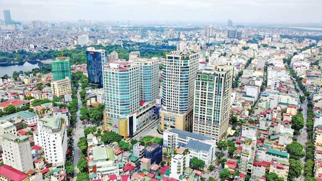 Một góc Hà Nội nhìn từ trên cao. Ảnh: Như Ý.