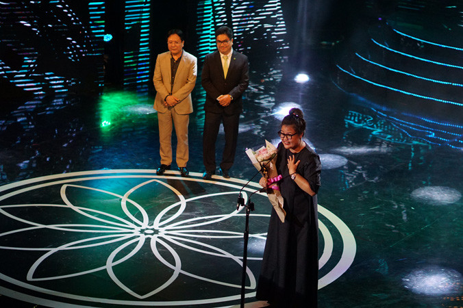 Đạo diễn “Cô Ba Sài Gòn” trong phát biểu nói rằng may quá cũng hết phim Nỗi buồn chiến tranh, đến lúc có phim về áo dài. Ảnh: Nguyên Khánh.