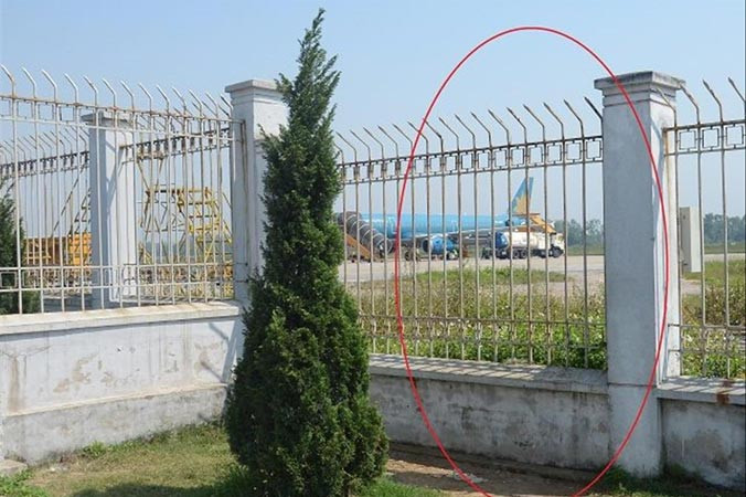 Khu vực bờ rào nơi mà Lê Ngọc Tài vượt qua. 