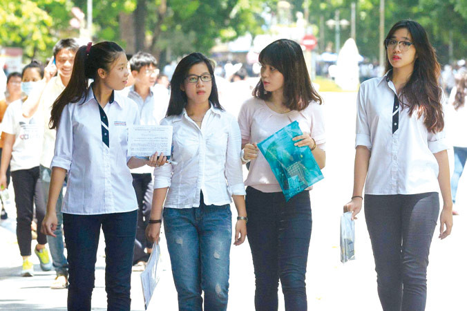 Sinh viên trường ĐH Bách Khoa Hà Nội. Ảnh: Ngọc Châu.