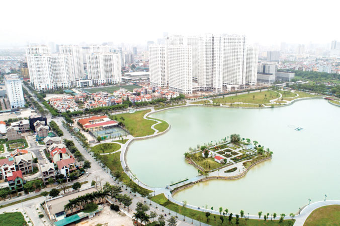 Khu đô thị Thành phố Giao lưu có sức hút đặc biệt với thị trường nhờ không gian “sống xanh” lý tưởng. Ảnh: Như Ý.