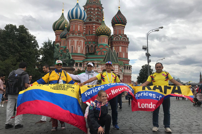 Quảng trường Ðỏ luôn là địa chỉ hấp dẫn du khách và các CÐV. Ảnh: N.P.