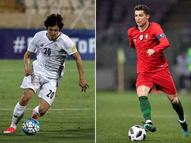 Sardar Azmoun sẽ đối đầu Cristiano Ronaldo trong trận quyết đấu đêm nay.