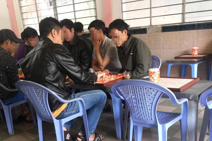 Một đám cờ úp. Ảnh: L.C.T 