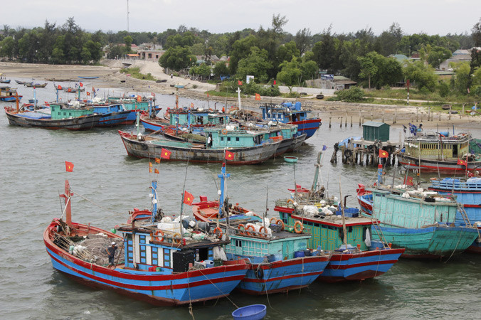 Một góc làng biển Cửa Tùng. ẢNH: S.V