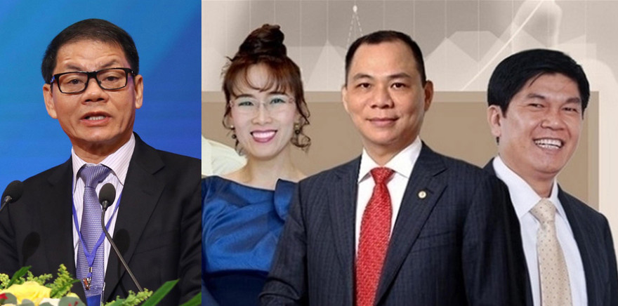 Các tỷ phú giàu nhất sàn chứng khoán Việt Nam. 