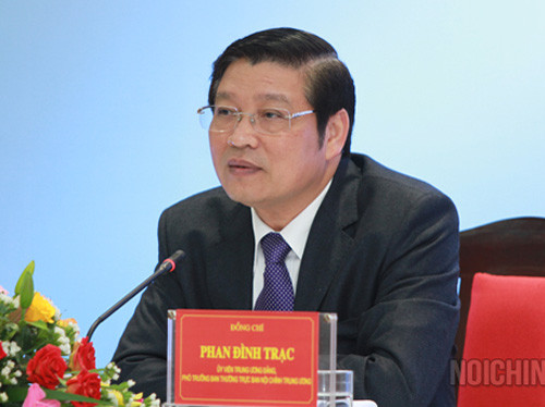 Ông Phan Đình Trạc. Ảnh: Ban Nội chính Trung ương.