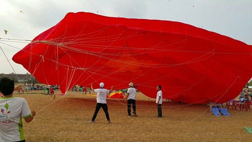 Con diều gây tai nạn có sải cánh lên đến 18 m